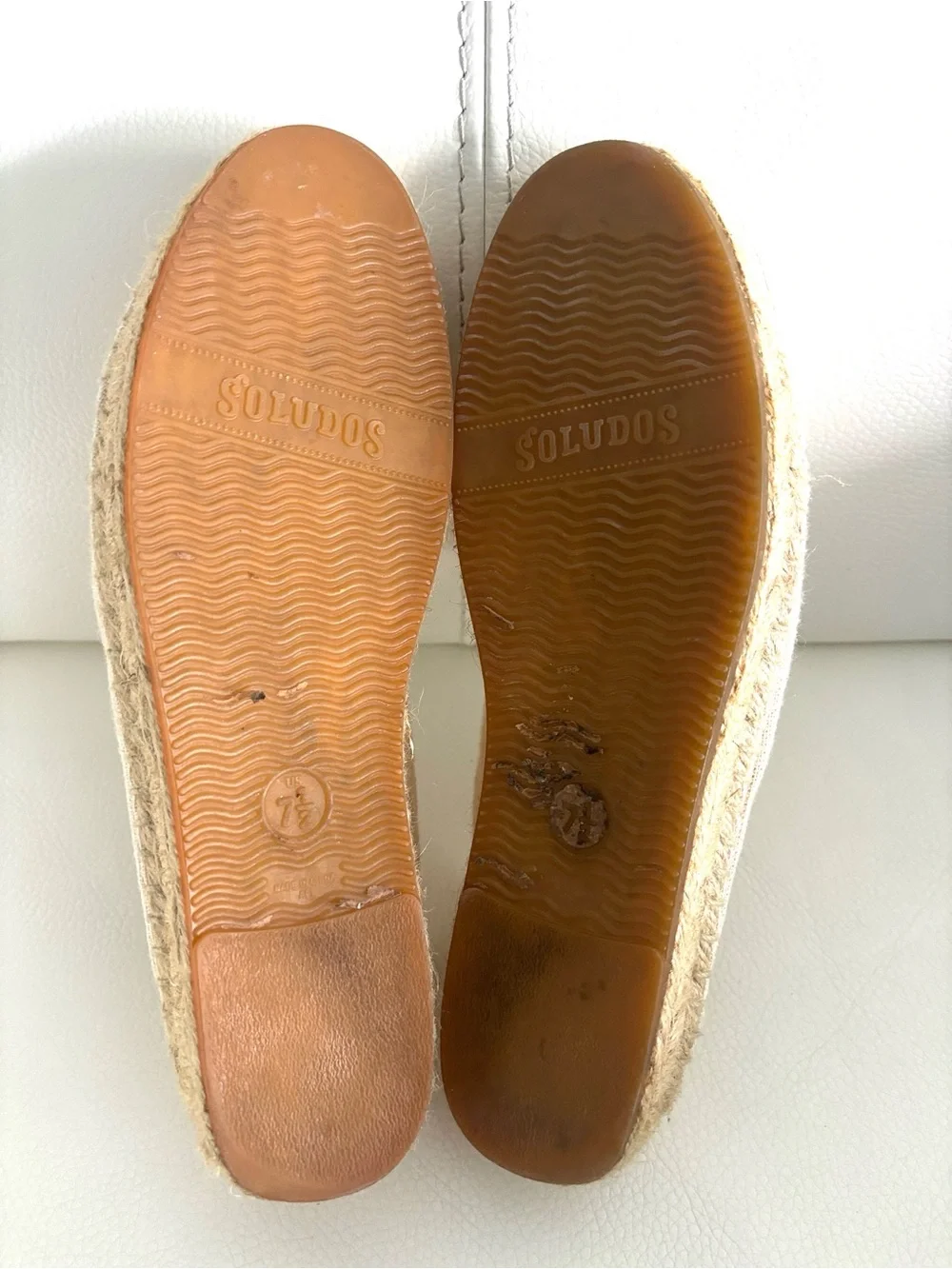 Soludos Peach Bum Slipper Espadrille Platform Slip Ons Size 7.5